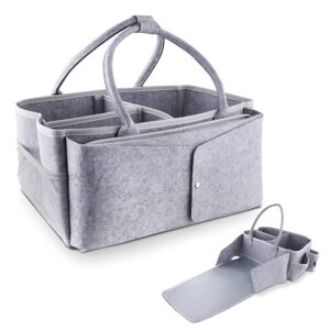 Baby Diaper Caddy with Changing Station Organizer